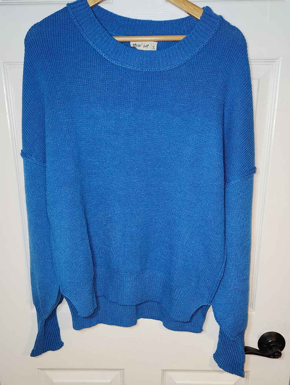 Crewneck Sweater With Puff Sleeves